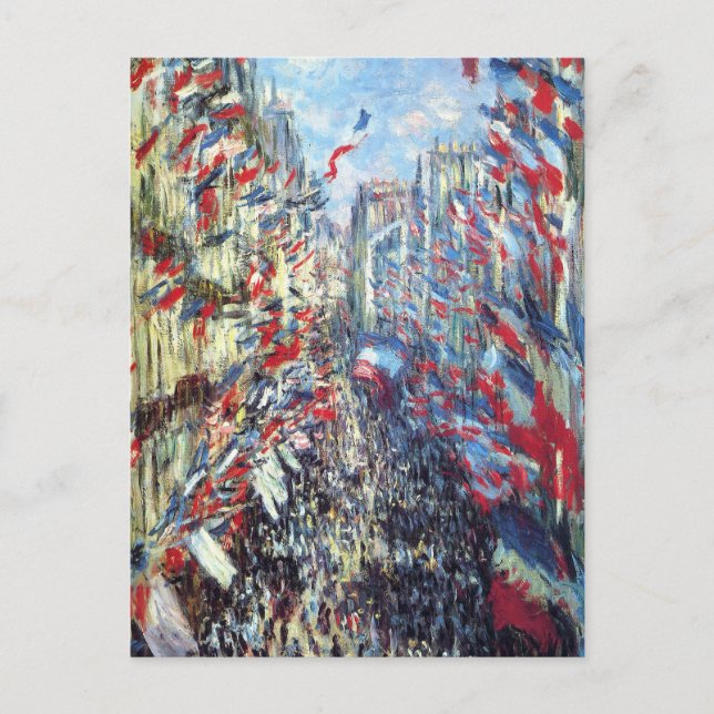 The Rue Montorgueil, Paris by Claude Monet Postcard (Front)