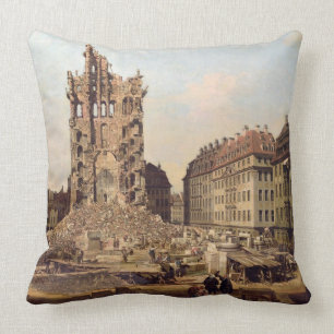 The Ruins of the old Kreuzkirche, Dresden Cushion