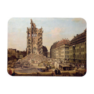 The Ruins of the old Kreuzkirche, Dresden Magnet