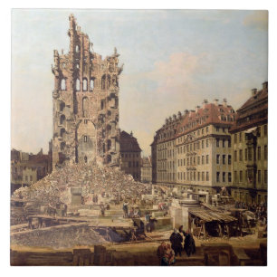 The Ruins of the old Kreuzkirche, Dresden Tile