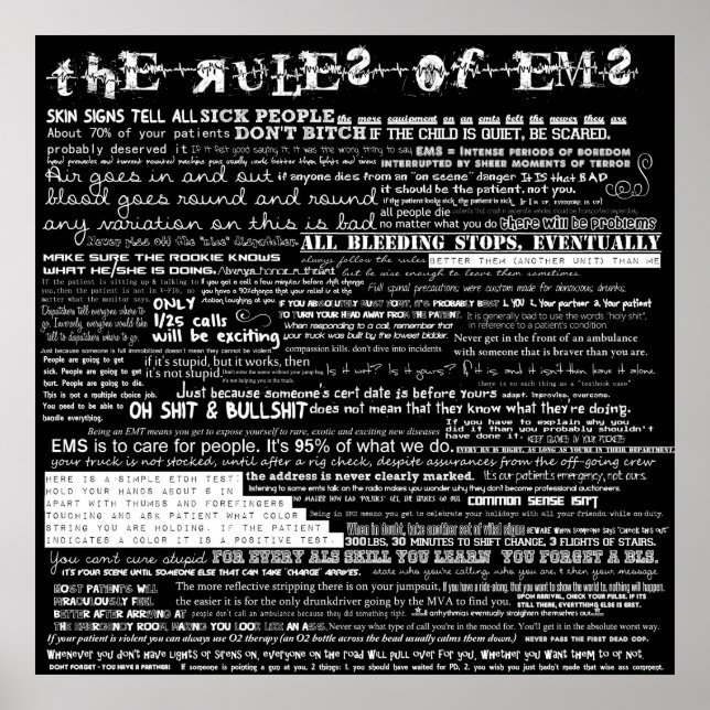 The Rules of EMS Poster (Front)