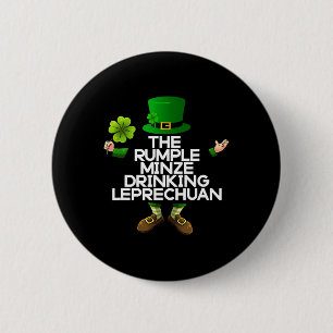 The Rumple Minze Drinking Leprechuan Irish St Patr 6 Cm Round Badge