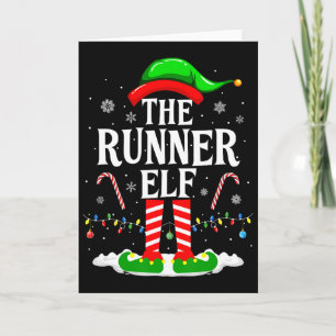 The Runner Elf Xmas Funny Runners Christmas Runnin Card