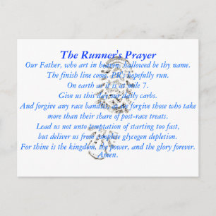 The Runner's Prayer Postcard