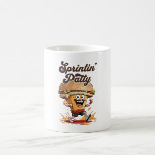 The Running Cheeseburger Coffee Mug