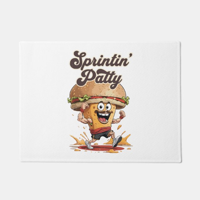 The Running Cheeseburger Doormat (Front)