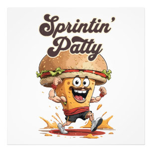 The Running Cheeseburger Photo Print