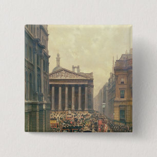 The Rush Hour by the Royal Exchange from Queen 15 Cm Square Badge