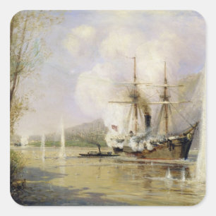 The Russian Destroyer 'Shutka' Square Sticker