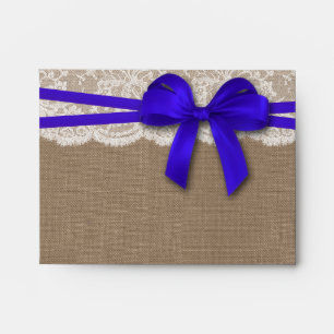 The Rustic Blue Bow Wedding Collection - RSVP Envelopes