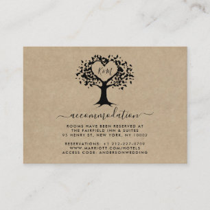 The Rustic Heart Tree Wedding Collection Enclosure Card