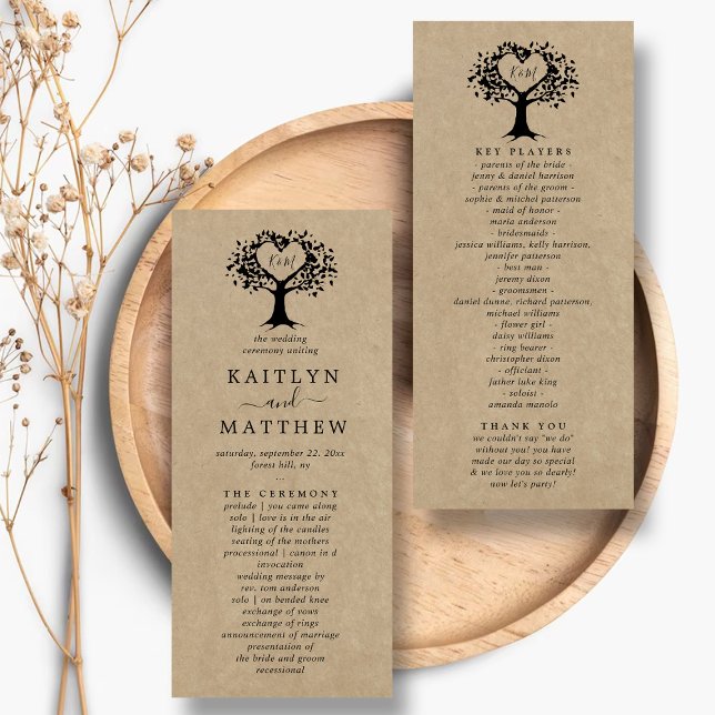 The Rustic Heart Tree Wedding Collection Programme (Creator Uploaded)