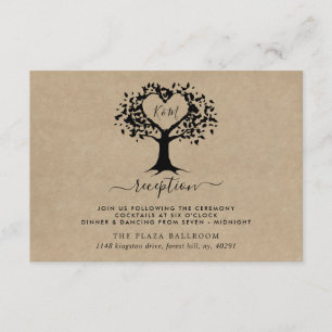 The Rustic Heart Tree Wedding Collection Reception Enclosure Card