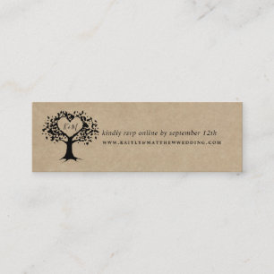 The Rustic Heart Tree Wedding Collection Website Mini Business Card