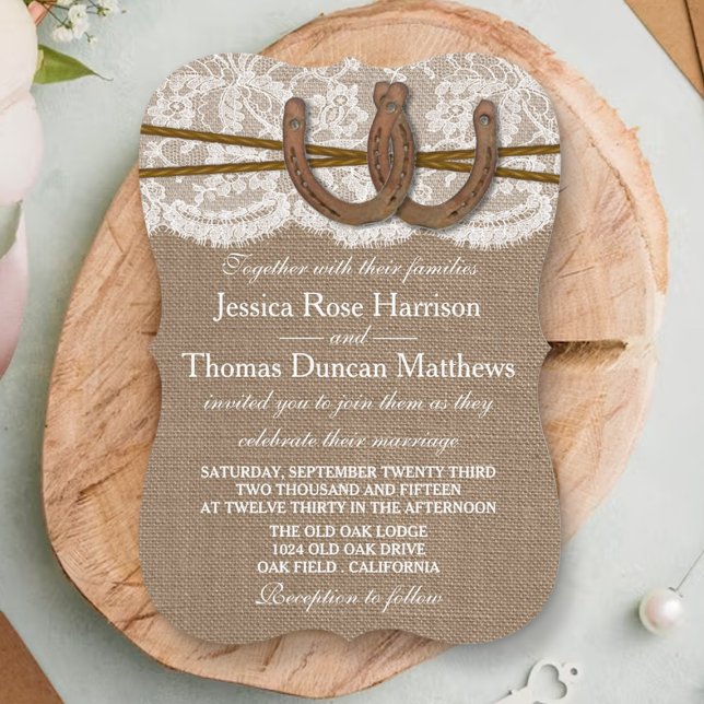 The Rustic Horseshoe Wedding Collection Invitation (Creator Uploaded)