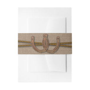 The Rustic Horseshoe Wedding Collection Invitation Belly Band