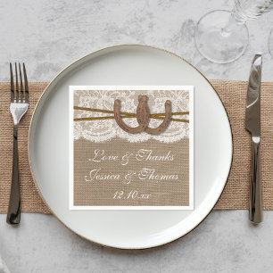 The Rustic Horseshoe Wedding Collection Napkin