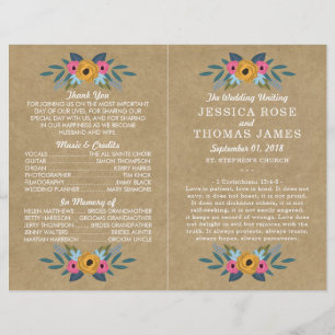 The Rustic Kraft Floral Wreath Wedding Collection