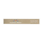 The Rustic Kraft Floral Wreath Wedding Collection Wrap Around Label (Individual)