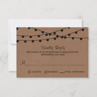 The Rustic Kraft String Lights Wedding Collection
