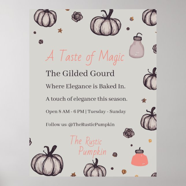 The Rustic Pumpkin Poster (Front)