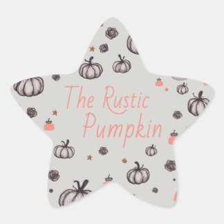The Rustic Pumpkin Star Sticker
