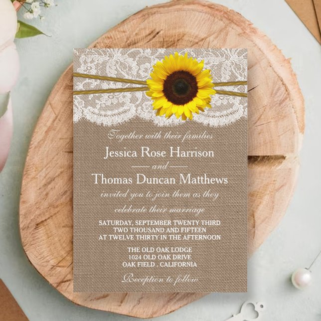 The Rustic Sunflower Wedding Collection Invitation (Creator Uploaded)