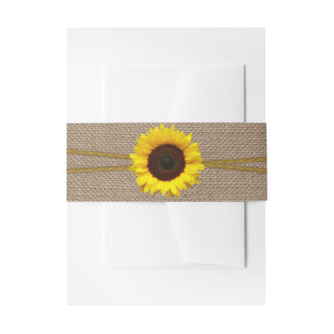 The Rustic Sunflower Wedding Collection Invitation Belly Band