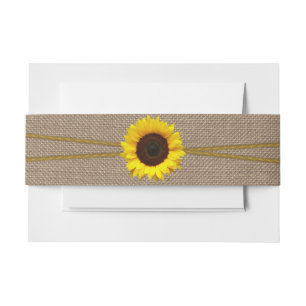 The Rustic Sunflower Wedding Collection Invitation Belly Band