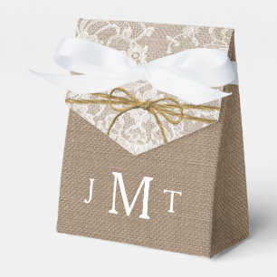 The Rustic Twine Bow Wedding Collection Favour Box