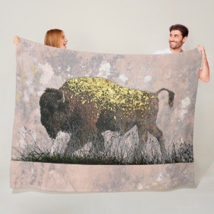 The Sacred Buffalo Fleece Blanket