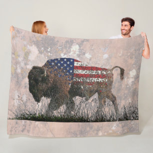 The Sacred Buffalo Fleece Blanket