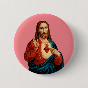 The Sacred Heart of Jesus 6 Cm Round Badge