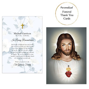 The Sacred Heart of Jesus Catholic Memorial Thank You Card