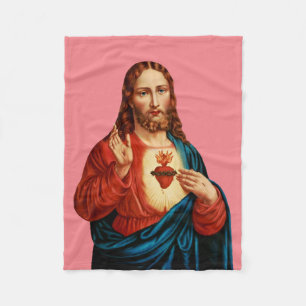 The Sacred Heart of Jesus Fleece Blanket