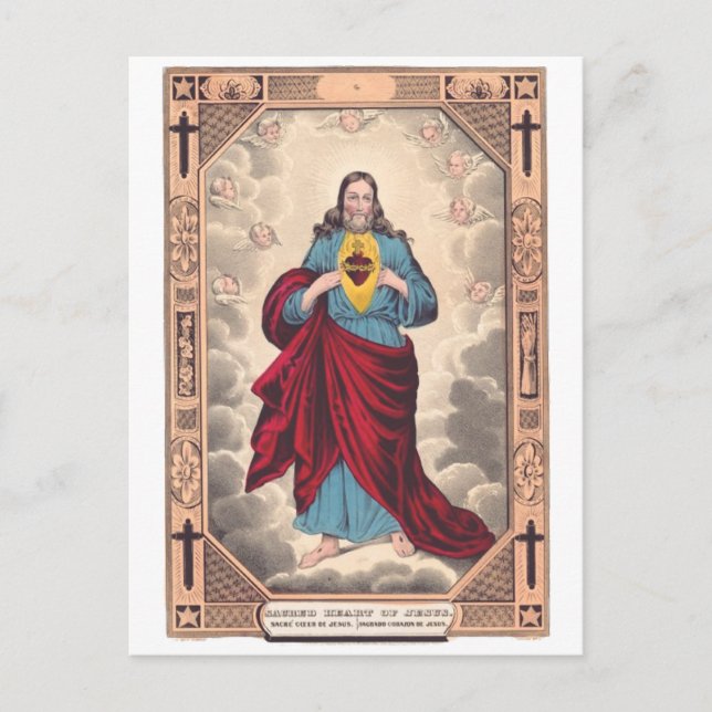 The Sacred Heart of Jesus Postcard (Front)