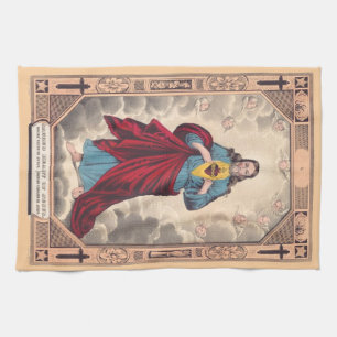 The Sacred Heart of Jesus Tea Towel