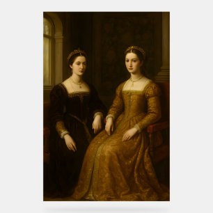 The Sacred Key's Secret: Renaissance Madonna & Ch Acrylic Sign