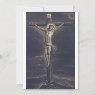 The Sacred Passion Black and White Fine Art  Invitation