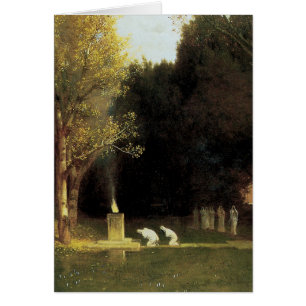 The Sacred Wood by Arnold Bocklin, Vintage Art