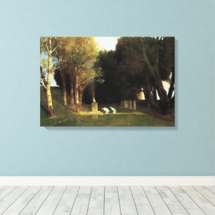 The Sacred Wood by Arnold Bocklin, Vintage Art Canvas Print