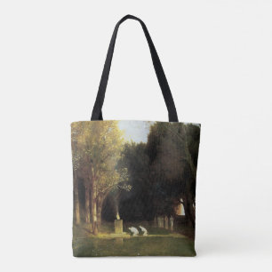 The Sacred Wood by Arnold Bocklin, Vintage Art Tote Bag