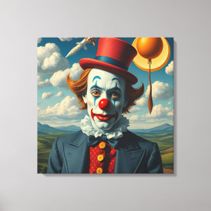 the sad clown  canvas print