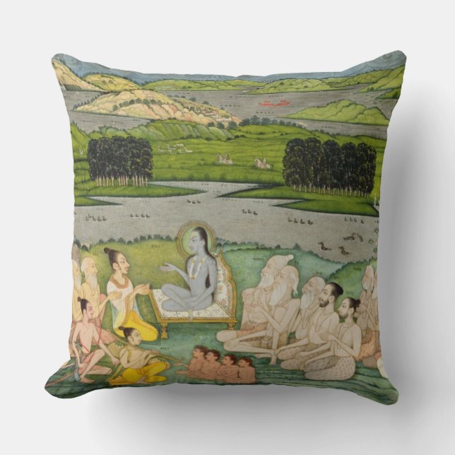 The sage Shuku Deva addressing King Parikshit & a Cushion (Front)