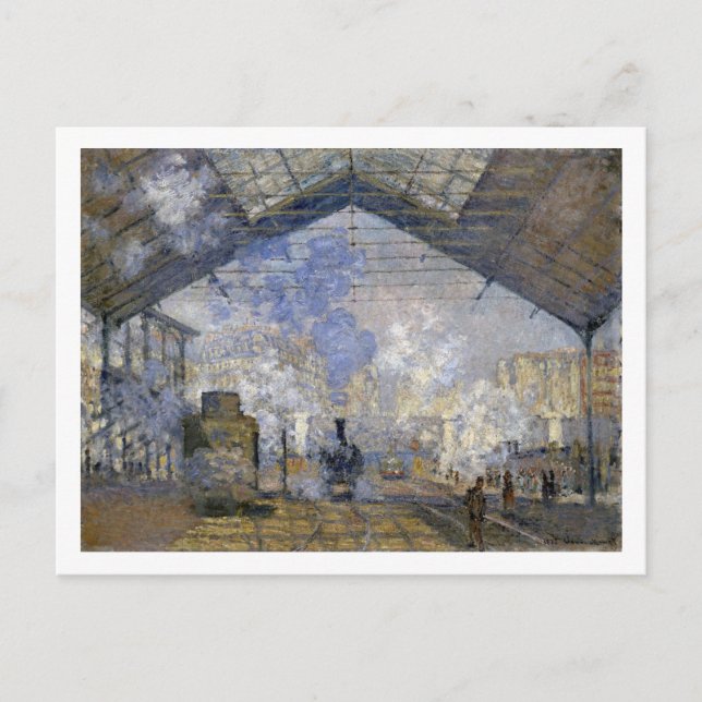 The Saint-Lazare Station, Monet Postcard (Front)