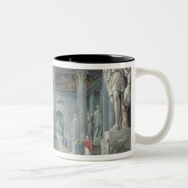 The Salle des Saisons at the Louvre, c. 1802 Two-Tone Coffee Mug (Right)