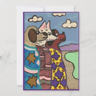 The Salt Lake, Dogs, Fine Art Card