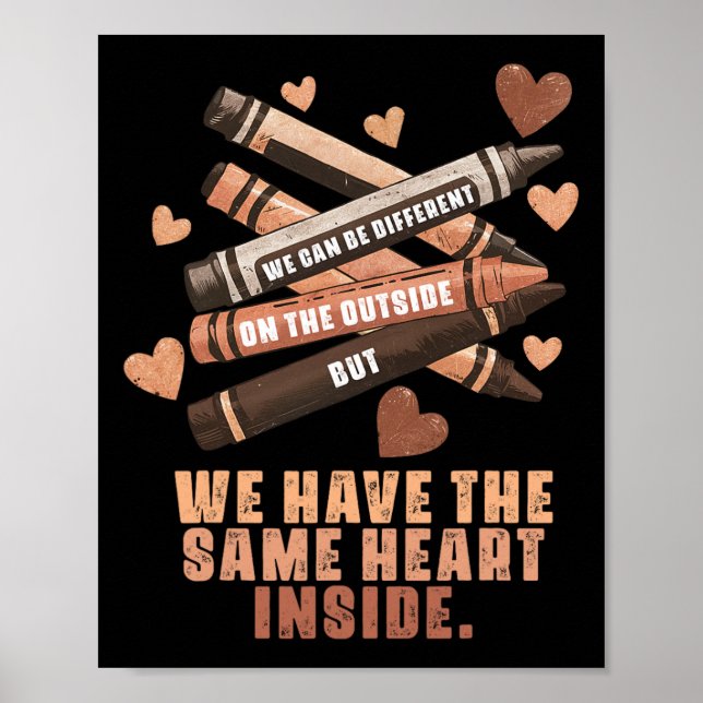 The Same Heart Inside Melanin Black History Month  Poster (Front)