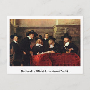 The Sampling Officials By Rembrandt Van Rijn Postcard