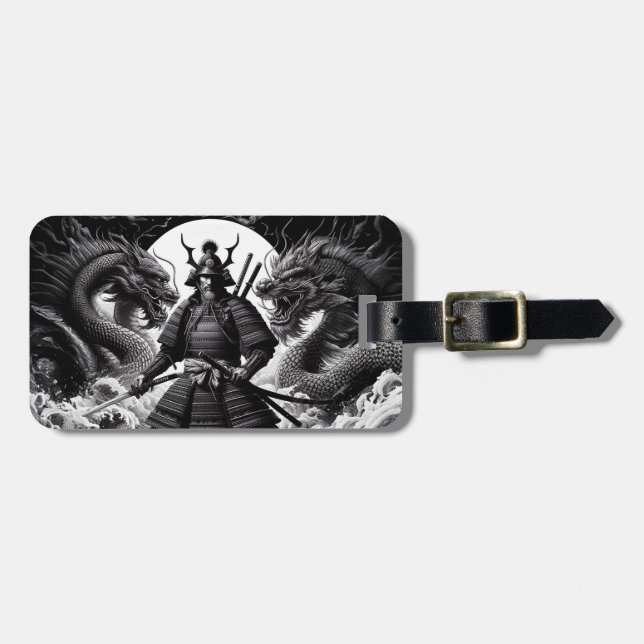 The samurai and the dragons luggage tag (Front Horizontal)